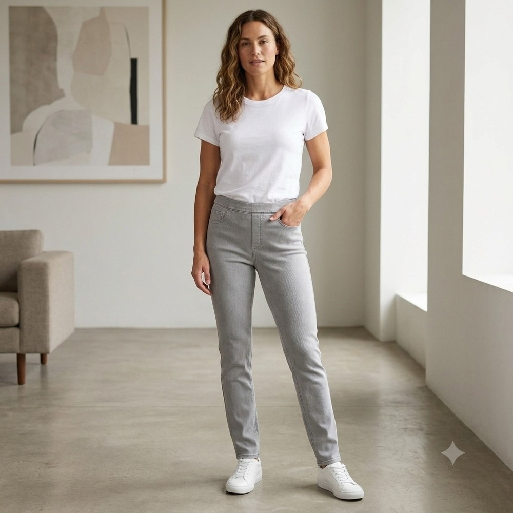 Spanx Women's Light Gray Pull-On Skinny Jean Leggings / Jeggings – Size XS